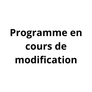 Programme en cours de modification