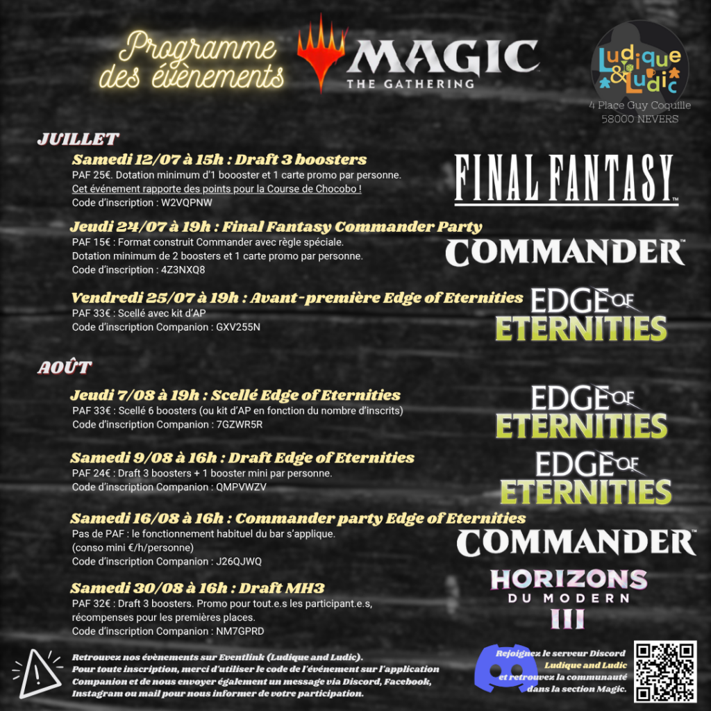 Programme Magic aout 2025