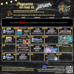 Programme Janvier 2026