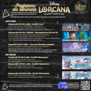 Programme Lorcana janvier 2026