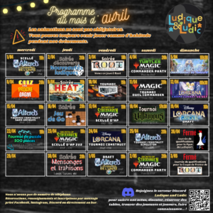 Programme Avril 2026