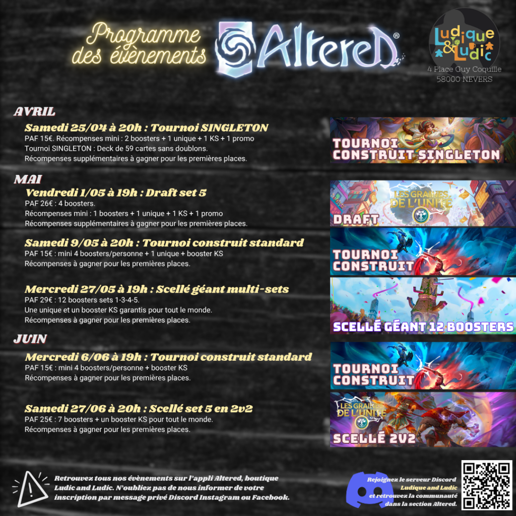 Programme Altered mai 2026