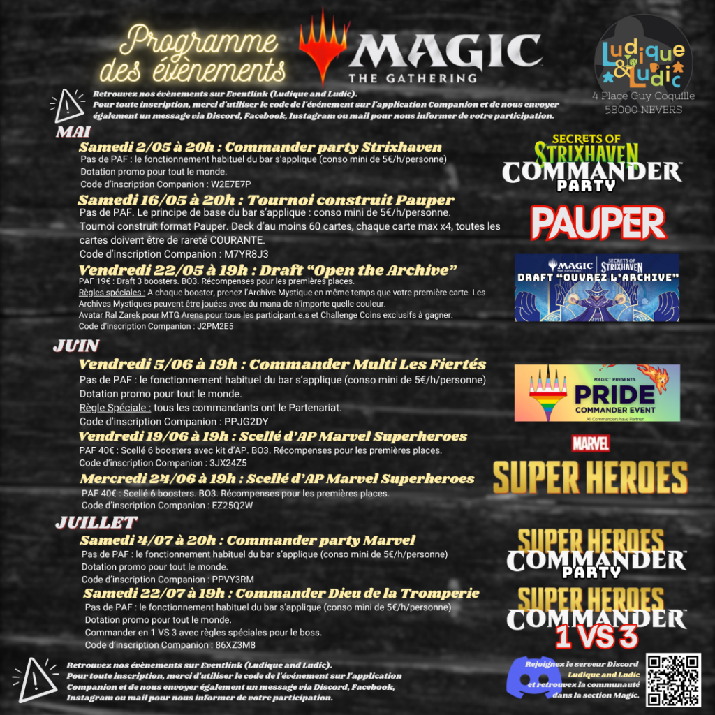 Programme Magic mai 2026