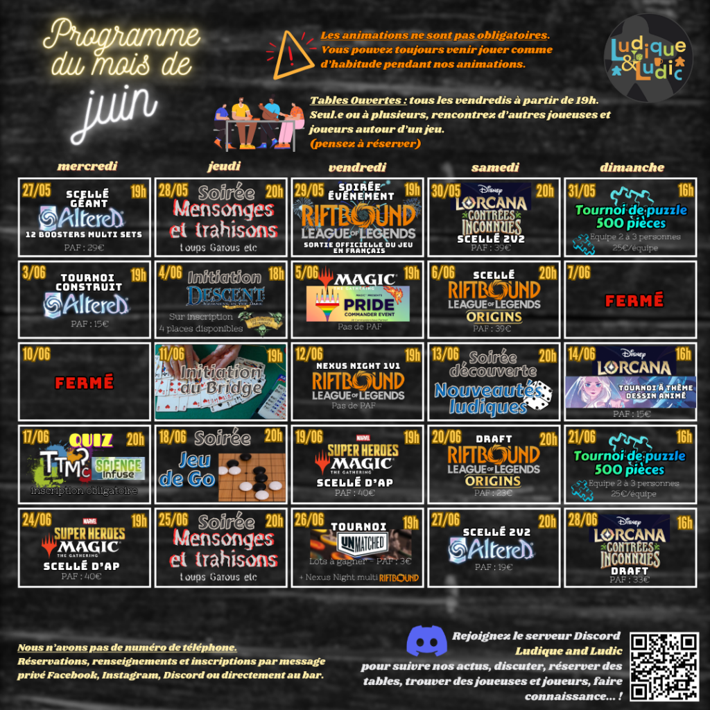 Programme Juin 2026