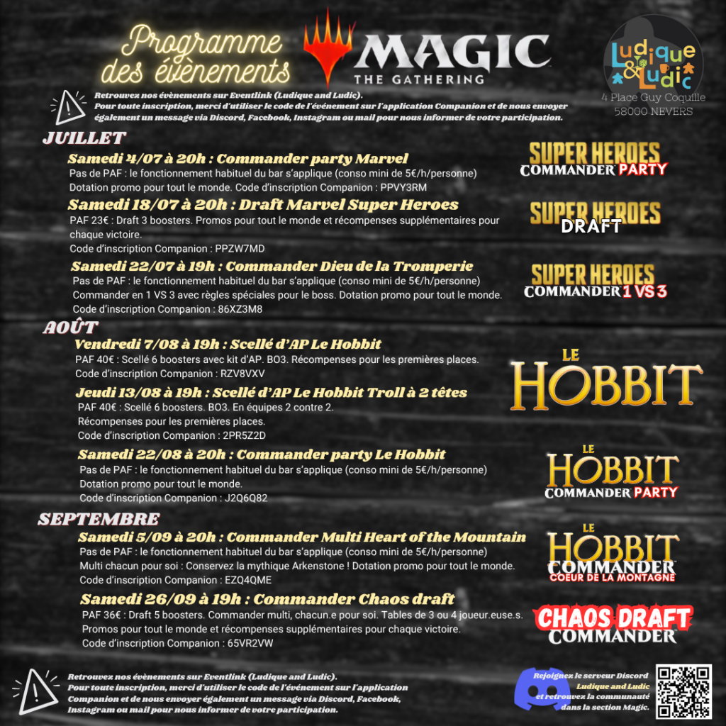 Programme Magic juillet 2026